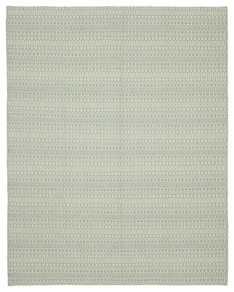 Rug N Carpet - Handmade Modern Design 8' 0'' x 10' 0'' Wool Flatweave Kilim Rug