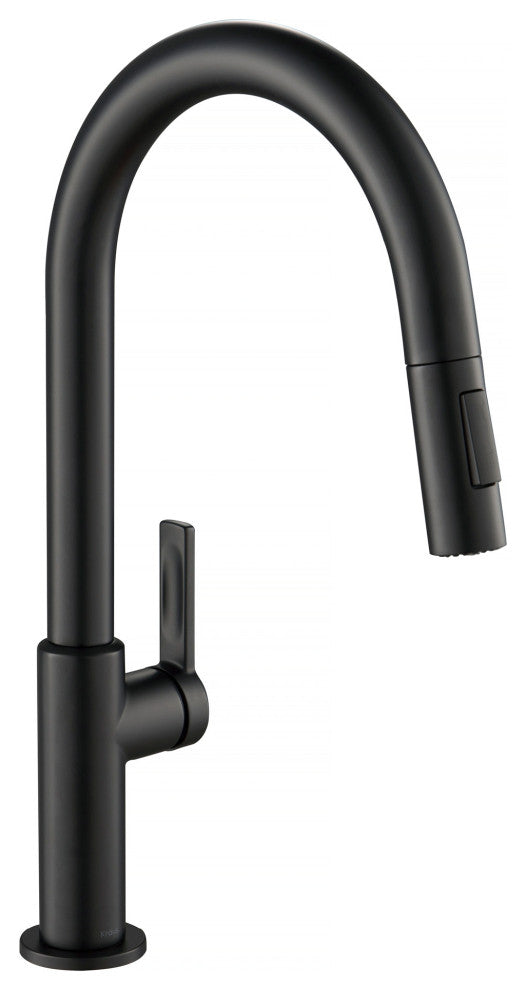 Oletto Pull-Down 1-Hole Kitchen Faucet, Matte Black, Model Kpf-2820mb