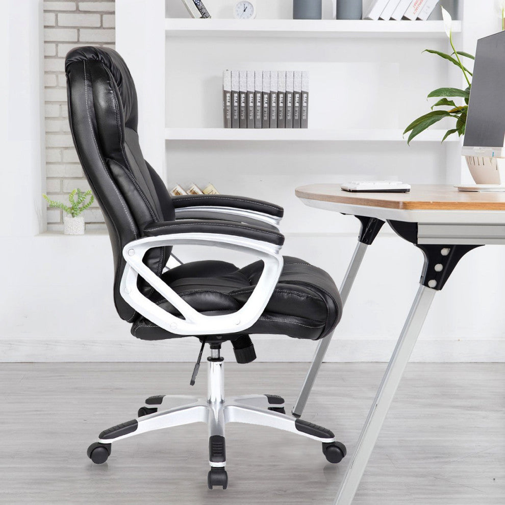 2xhome Deluxe Professional PU Leather Big Tall Ergonomic Office High Back Chair,