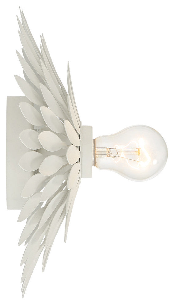 Crystorama Lighting Group 500W Broche 11\" Tall Wall Sconce - Matte White