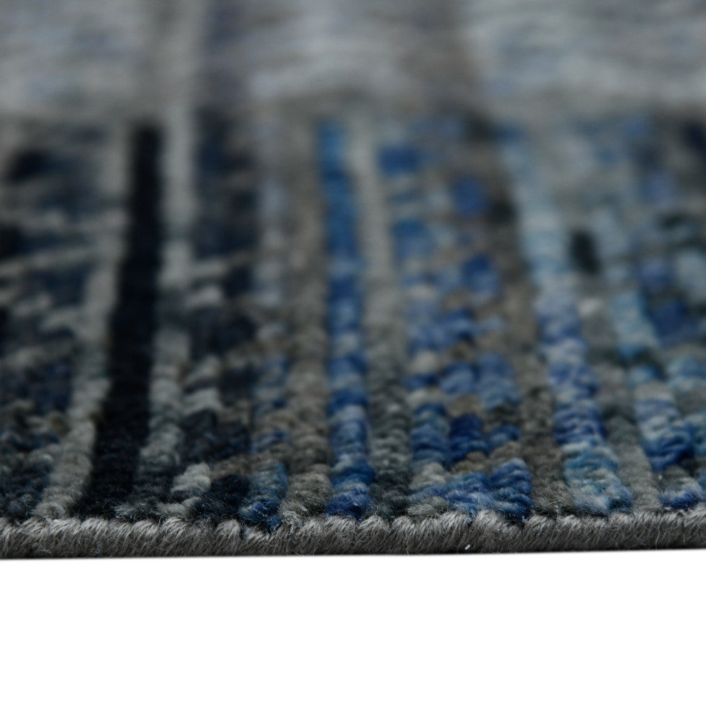 Legacy Barton Area Rug, Gray and Blue, 9' x 12', Geometric