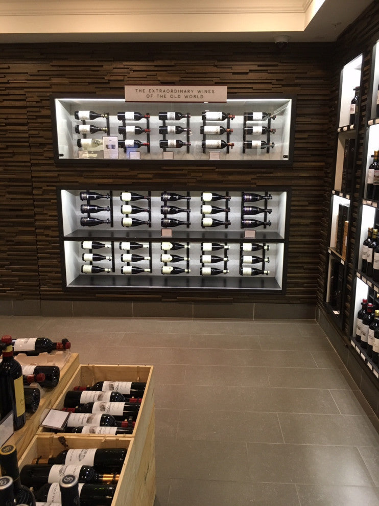 W Series Wine Rack 1 Wall Mounted Metal Wine Rack, Chrome, 6 Bottles (Double Deep)