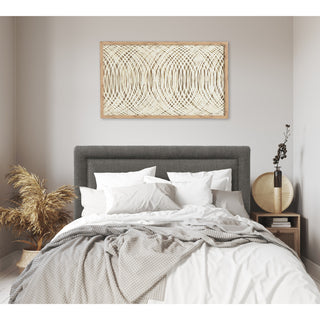 Ana Upholsterd Border Headboard, Zuma Charcoal, King