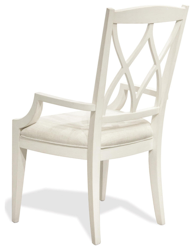 Myra Paperwhite X Back Upholstered Arm Chair - Thumbnail 2