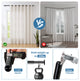 1" Bouton Drapery Curtain Rod, Black, 48"-84"