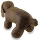 Distressed Leather Look Standing Dog Door Stop 17 in.