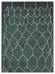 HAND KNOTTED LOOM SILK AREA RUGS-6'x9',Rectangle,Dark Green White,Contemporary