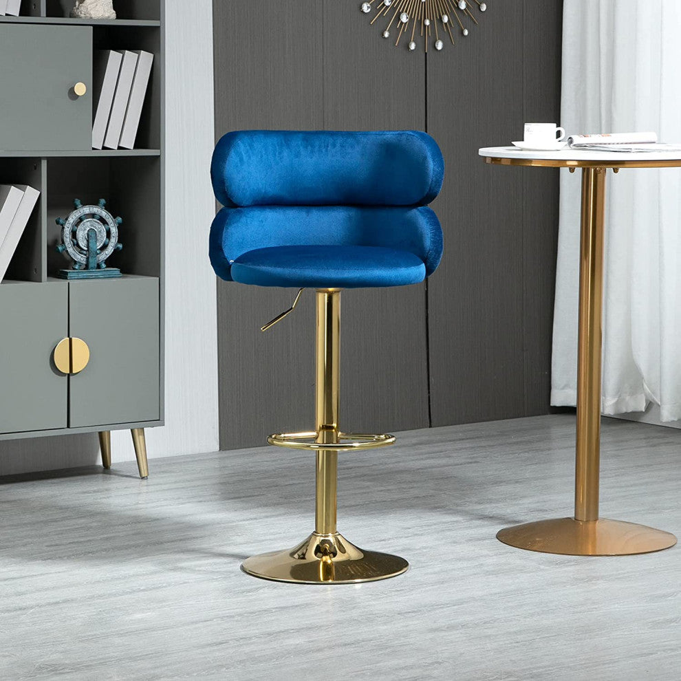 Modern Swivel High Counter Height Stools , Navy