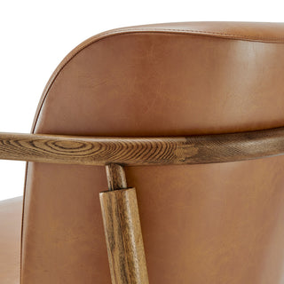 Reiner Accent Arm Chair, Borneo Chocolate, Pu