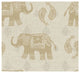 "Elephant Caravan Patterns I" Digital Paper Print by Daphne Brissonnet, 42"x39"