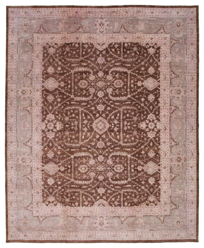 Rug N Carpet - Handmade Oriental 11' 11" x 14' 9" Large Oushak Area Rug