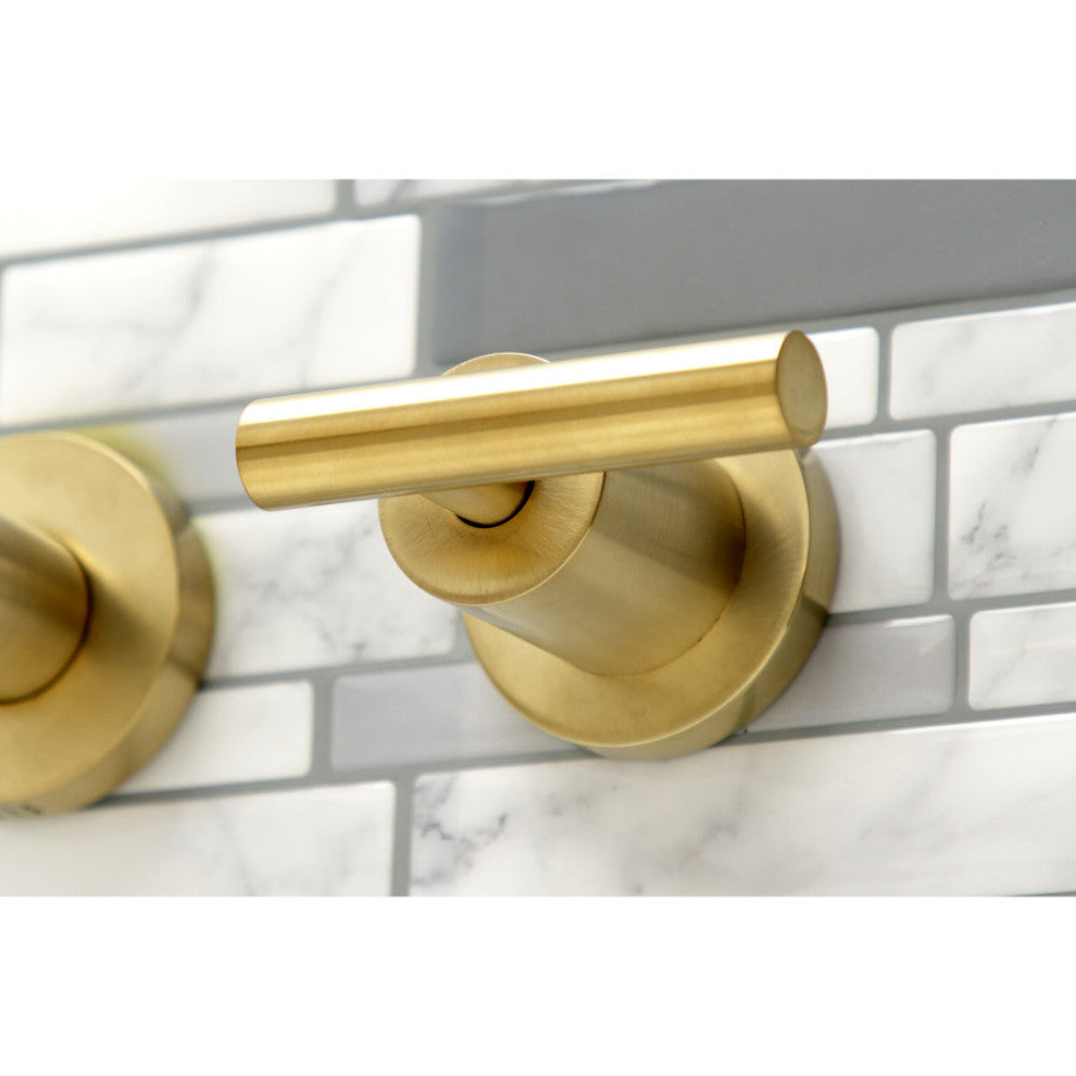 KS8047CML Wall Mount Tub Faucet, Brushed Brass