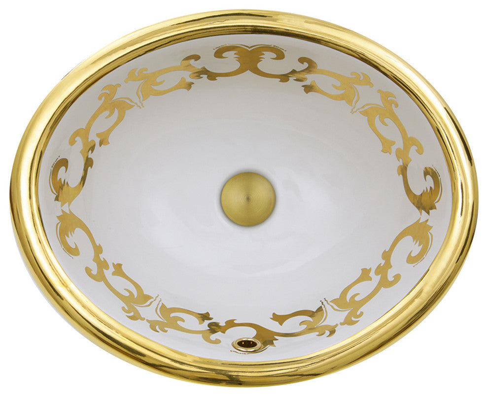 Nantucket Sinks Sanremo Italian Fireclay Gold Vanity Sink