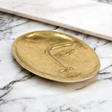 Roven Cara Golden Cast Iron Abstract Face Dish