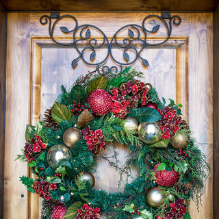 Adjustable Wreath Hanger for Door Ivy, Brown