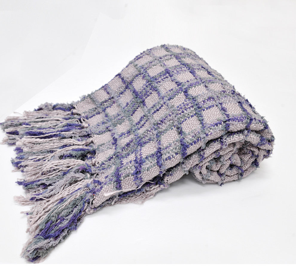 Multi Color Chenille Throw, Dark Plum, 60"x80"