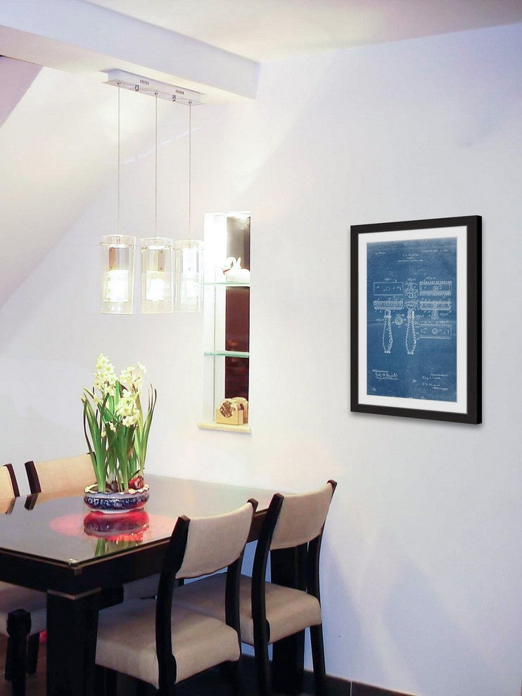 "Razor 1904 Blueprint" Framed Painting Print