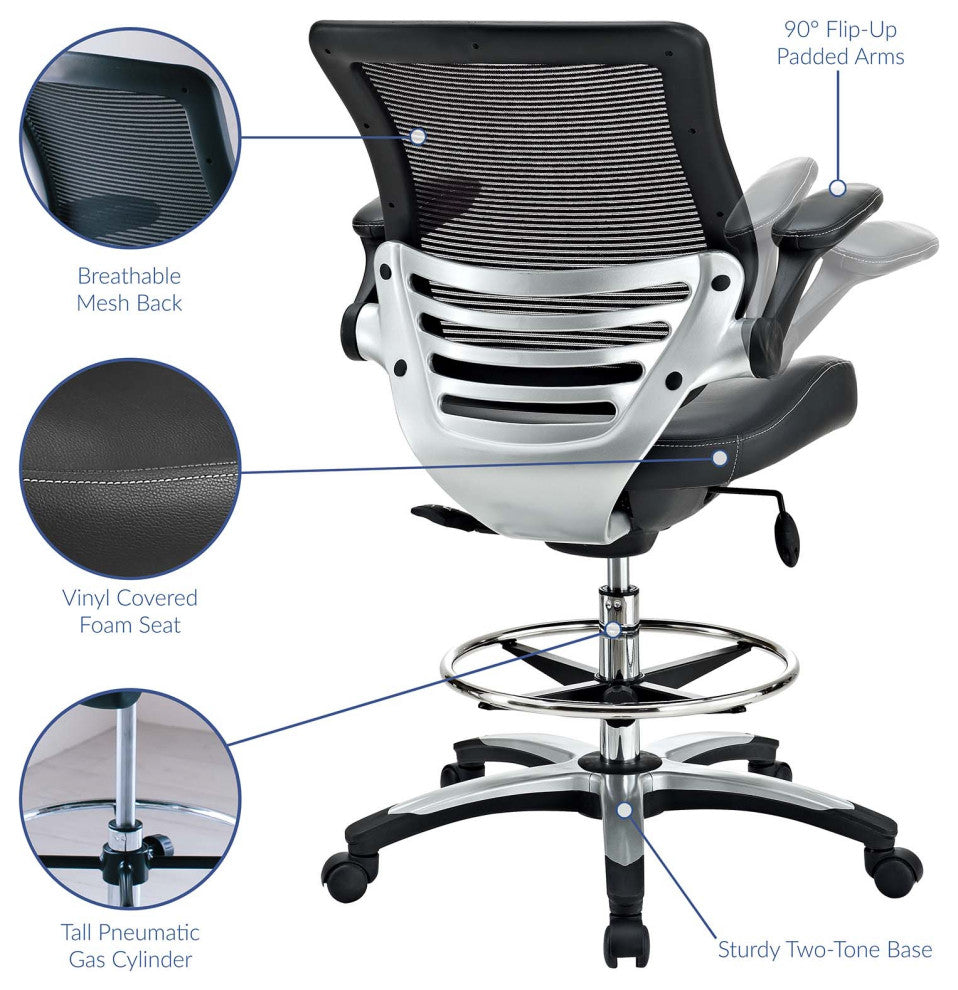 Edge Drafting Chair, Black