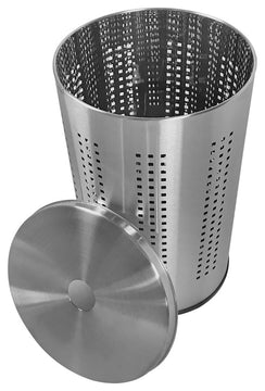 46L Laundry Hamper, Brushed Stainless Steel
