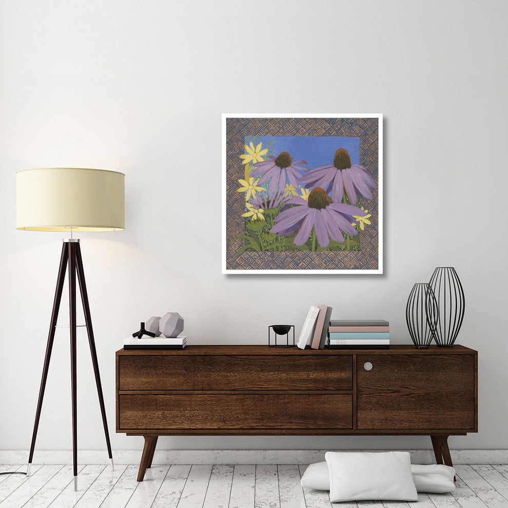 "Copper Zinnia" Digital Paper Print by Kathrine Lovell, 38"x38"