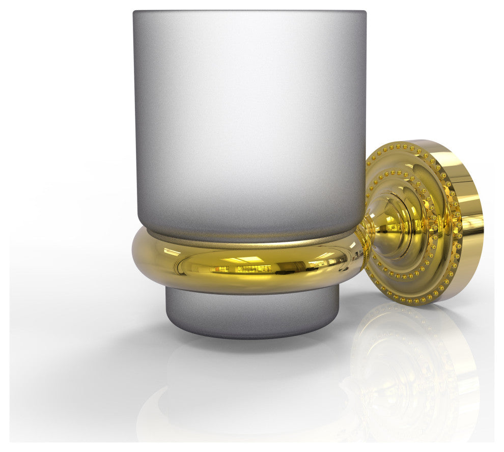 Dottingham Wall Mounted Tumbler Holder, Polished Brass