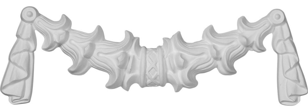 9 1/2"W  x 3 1/8"H x  5/8"P Bell Flowers with Swag Onlay