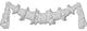 9 1/2"W  x 3 1/8"H x  5/8"P Bell Flowers with Swag Onlay