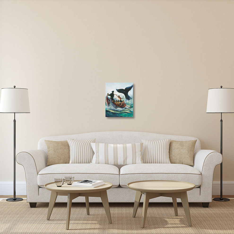 "Tail of a Whale" Stretched Canvas Giclee by Mort Kunstler, 18"x22"