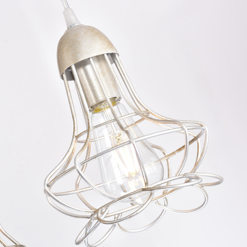 Thoas 5-Light Silver Cluster Pendant