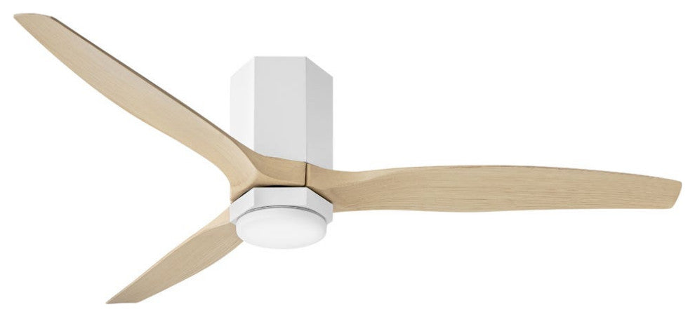 Hinkley Facet LED Ceiling Fan, Matte White, 52"