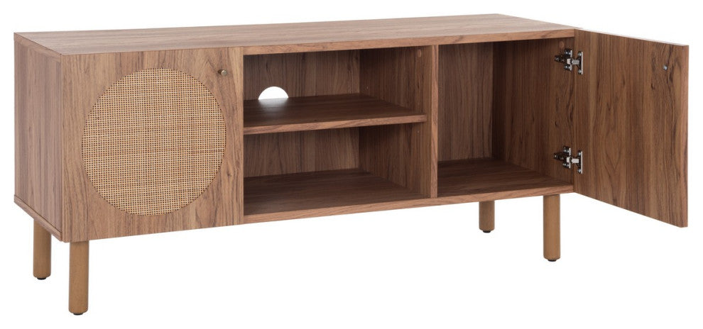 Safavieh Ophelia 2 Door 2 Shelf Media Stand, Oak/Natural