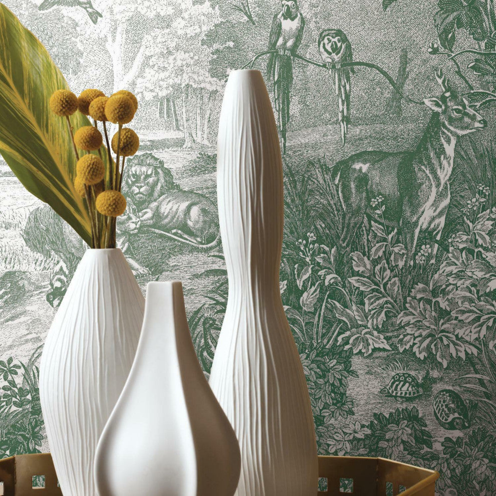 Jungle Toile Peel & Stick Wallpaper
