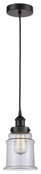 Innovations 616-1PH-BK-G182 1-Light Mini Pendant, Matte Black