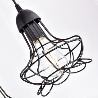 Thoas 5-Light Black Cluster Pendant