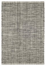 Dash & Albert Marled Black Handwoven Cotton Rug, Black, 4' x 6'