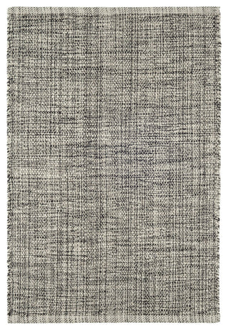 Dash & Albert Marled Black Handwoven Cotton Rug, Black, 4' x 6'