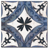 Silvia Vassileva 'Downtown I Indigo and Cream' Canvas Art, 35"x35"