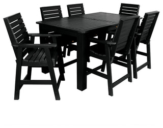 Weatherly 7-Piece Rectangle Counter-Height Dining Set, Black
