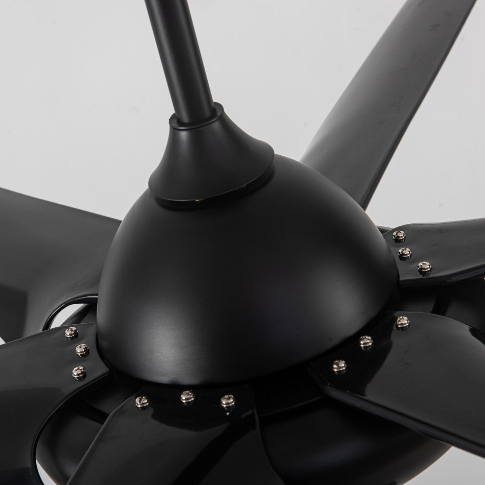 100" ABS Ceiling Fans With Lights And Remote, Black