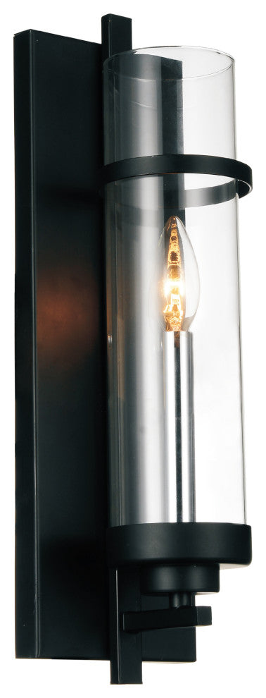 CWI Lighting 9827W5-1-101 Sierra 1 Light Wall Sconce With Black Finish