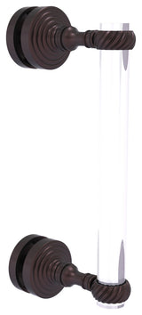 Pacific Grove 8" Twisted Accent Single Side Shower Door Pull, Antique Bronze