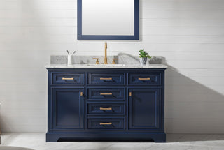 Milano 54" Single Sink Vanity, Blue