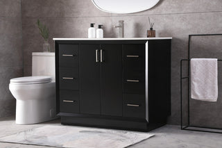 42" SIngle Bathroom Vanity, Black