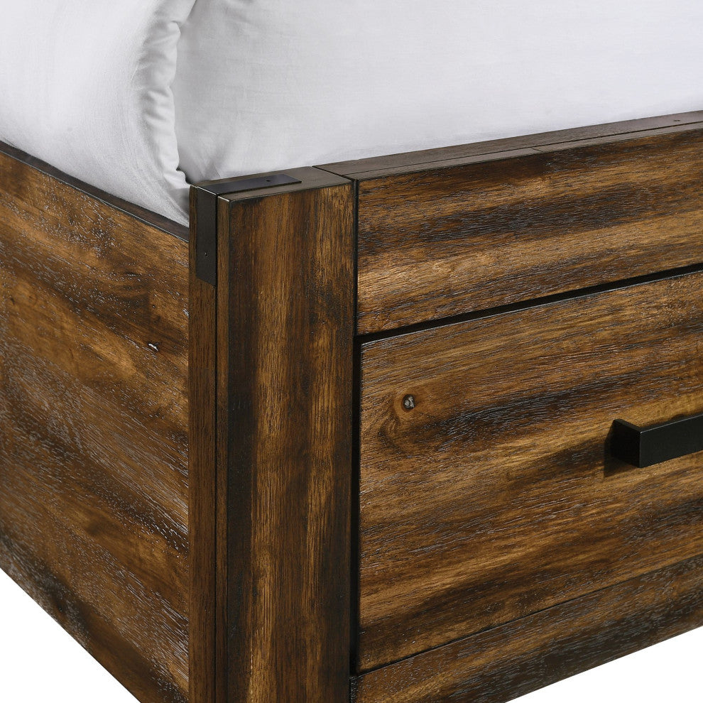 Picket House Furnishings Wren Twin Platform Storage Bed, Chestnut