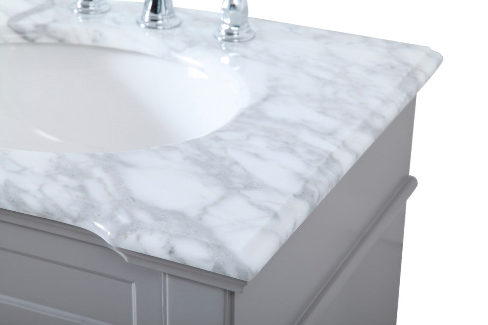 Home Living 60" Double Bathroom Vanity Set, Gray