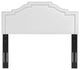 Lucia King/California King Performance Velvet Headboard-White
