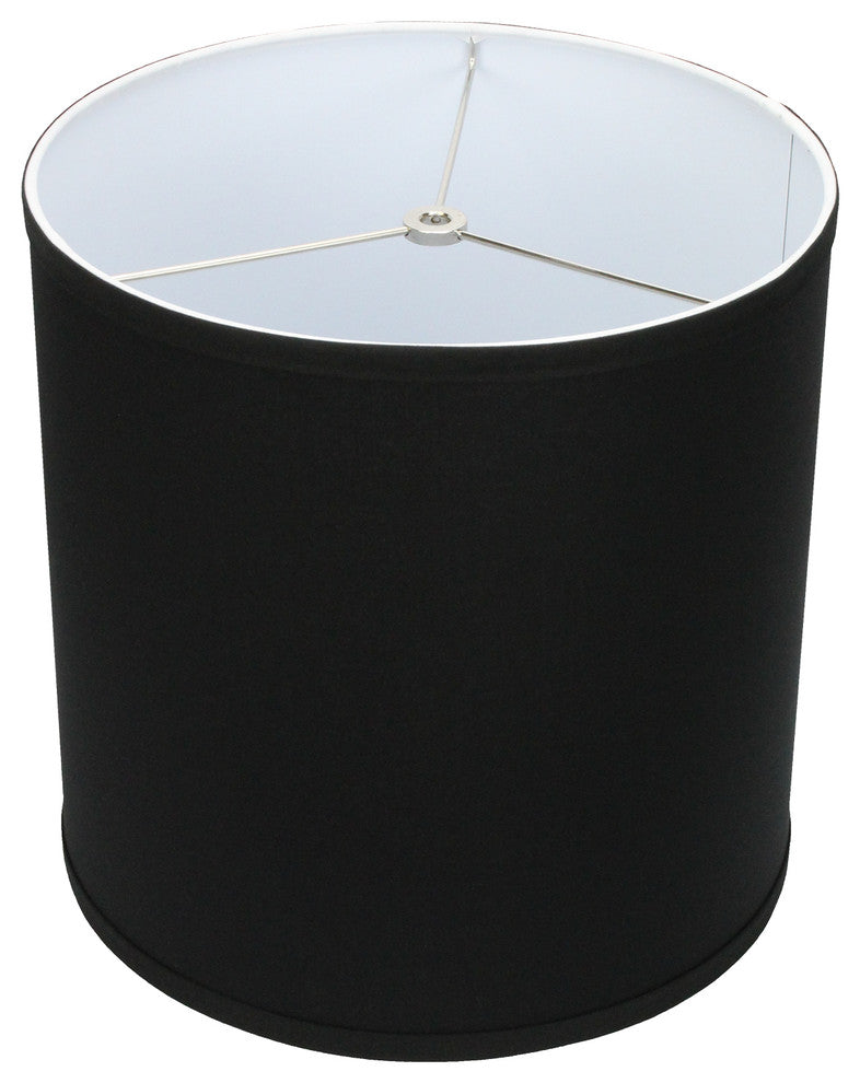 FenchelShades Drum Lampshade 12"x12"x12", Linen Black
