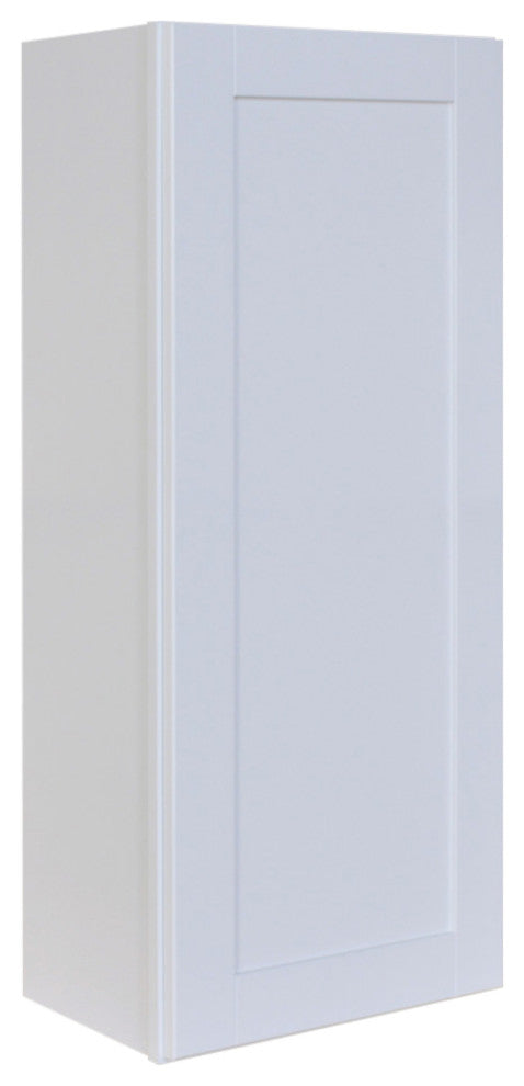 Shaker Hill Series Single Door Kitchen Wall Cabinet With Soft Close, 8"x42"