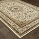 Karaman Traditional Medallion Ivory/ Beige Area Rug, 9'10"x12'10"