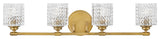 Elle 4-Light Bath, Heritage Brass
